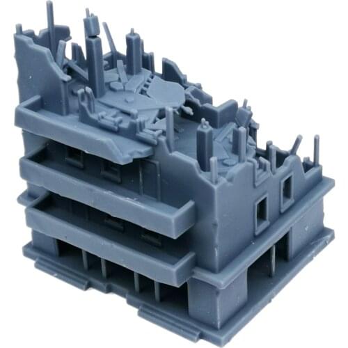 Outland Models Military Scenery Structure Destroyed Apartment 1:144