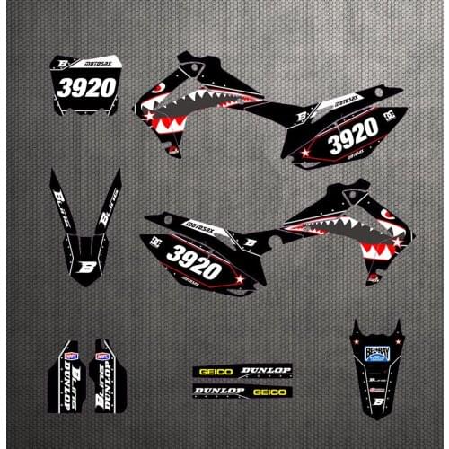 Customized GRAPHICS BACKGROUNDS DECALS STICKERS For Honda CRF250R CRF 250 2014 2015 2016 2017 CRF450 CRF450R 2013 2014 2015 2016
