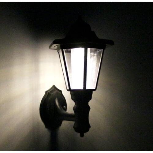 Solar Wall Lights Single Head Outdoor Wireless Waterproof Wall Night Lights Retro Lantern For Garden Door Patio Yard