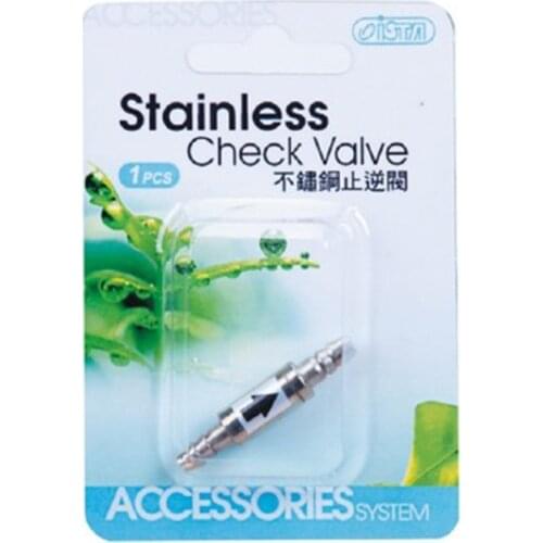 Ista Stainless Steel Aquarium CO2 Non Return Check Valve for Fish Tank Diffuser Atomizer Regulator 4 / 6mm Air Line