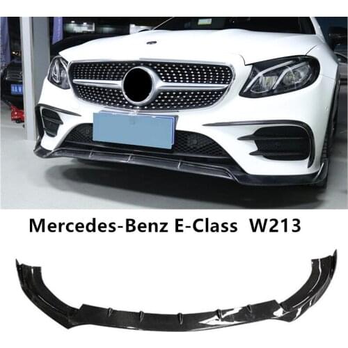 Carbon Fiber Front Lip Spoiler For Mercedes-Benz E-Class W213 E200 E260 E300 E350 E63 2016-2020 Bumper Diffuser Spoilers