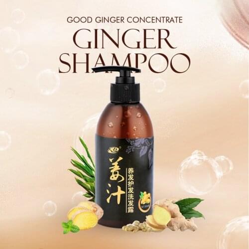 Hair Ginger Shampoo Repair Anti-dandruff Regrowth Nurish Scalp Grease Dry Oil Control Itch Relief Herbal Formula Hairline 300ml