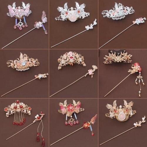 Hanfu ancientry tire ancient costume hair hair suit super fairy maiden tassel step shake hair hair clasp hairdo accessories