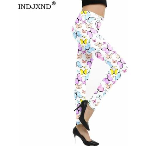 INDJXND Printed Leggings Push Up Women Fitness Graffiti Gym Sports High Waist Females Pants Soft Size S-XXL Bottom Streetwear