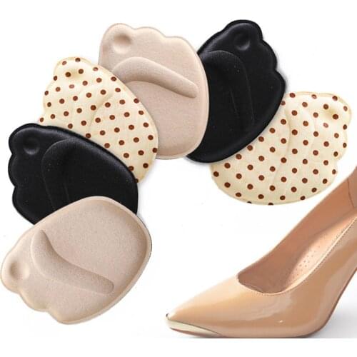 1 Pair Sole High Heel Foot Cushions Forefoot Anti-slip Insole Breathable Shoes Pad Soft Inserts Insoles