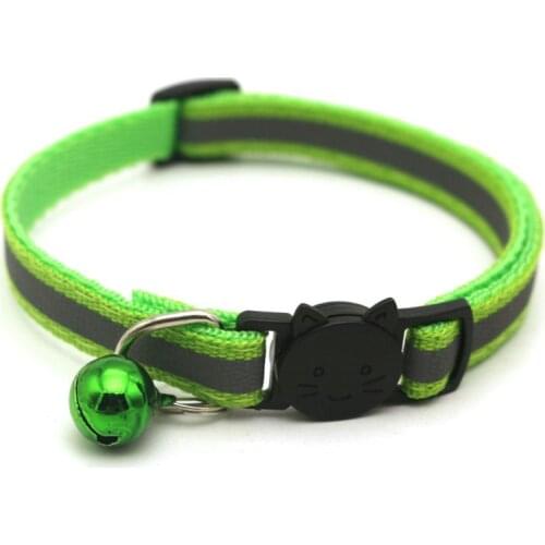 12 Pcs Cat Collar Reflective Breakaway with Bell Colorful for Kitten or Puppy