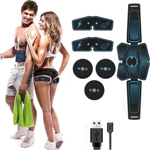 ABS Abdominal Muscle Sticker Blue Dot Exercise EMS Training Belt Muscle Stimulator Slimming Abdomen Home Gym Fitness Equipment