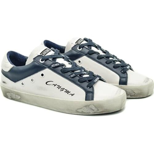 CANGMA Luxury Brand Designer Sneakers Vintage Casual Woman Shoes Genuine Leather White Bass Women Shoes Vintage Female 2021