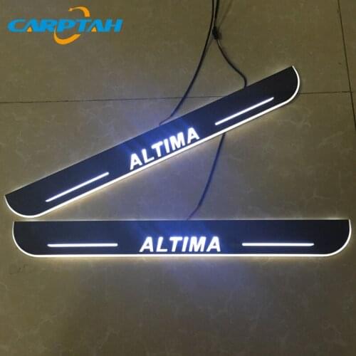 CARPTAH Trim Pedal Car Exterior Parts LED Door Sill Scuff Plate Pathway Dynamic Streamer light For Nissan Altima 2012 - 2019