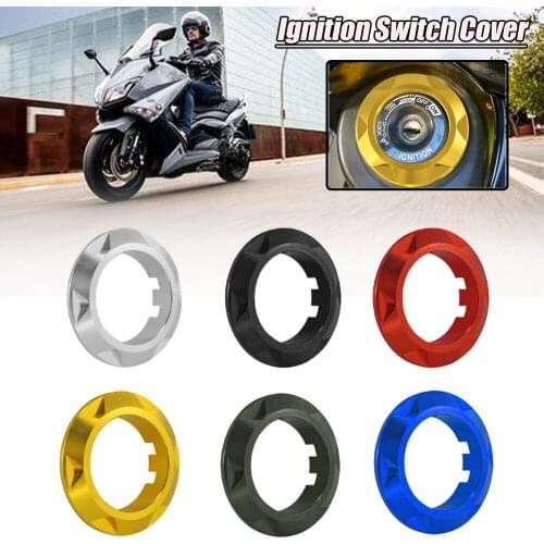 Motorcycle Parts CNC Electric Door Lock Protection Decorative Key Switch Cover Ring For Yamaha TMAX530 TMAX500 T-MAX530 T-MAX500