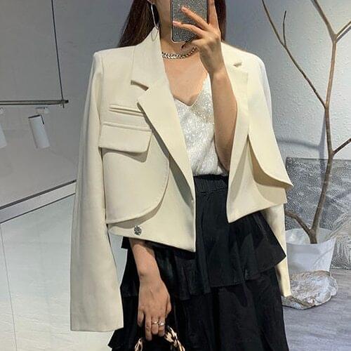 Short suit jacket for small women in 2021 spring and autumn new style western suit jacket crop blazer women blazers