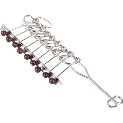 Chinese Thinking Game Puzzle Educational Toys - 9 Linked Metal Ring Puzzle Game