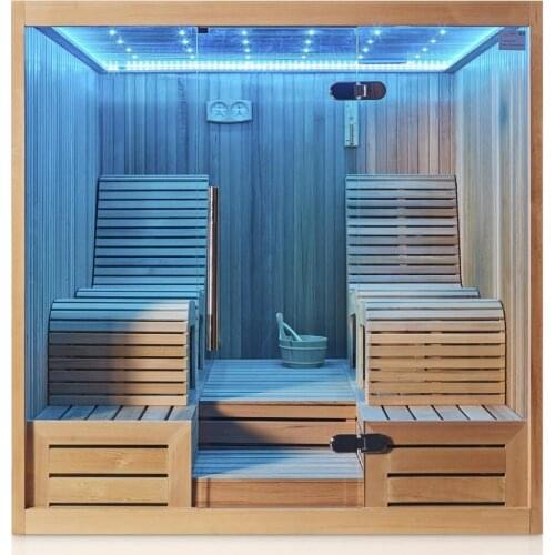 2 Meter indoor dry sauna room Two Lounges Sexy LED Dry Sauna Room M-6050