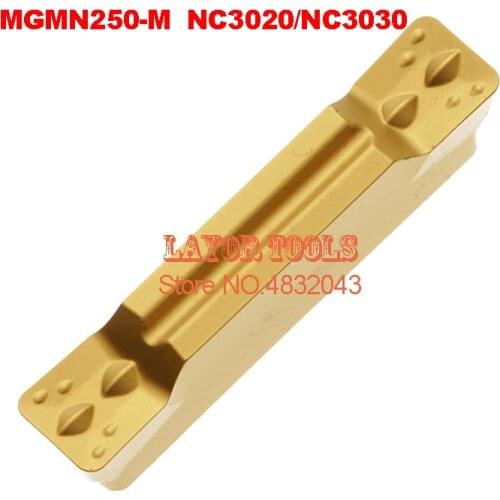 MGMN250-M NC3020/NC3030, Two-headed Cnc Cutting Stainless Steel Coated Carbide Turning Insert For Grooving Holder Mgehr & Mgivr