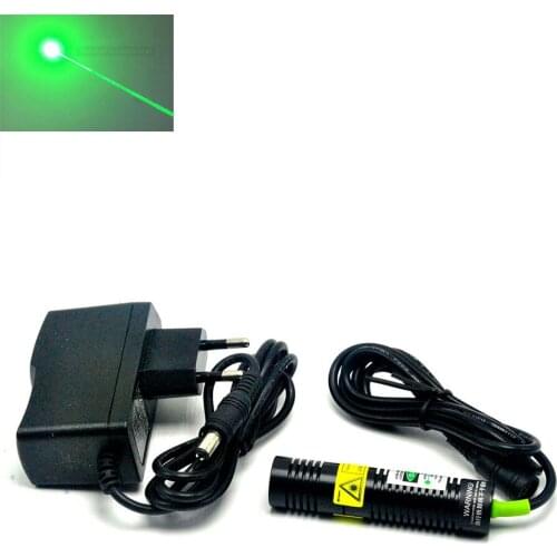 532nm 30mW Green Laser Dot Module 18x75mm with 5V Power Adapter Long Time Work