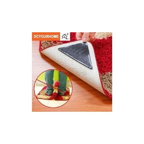 4 Rug Carpet Mat Grippers Non Slip Anti Skid Reusable Washable Silicone Grip