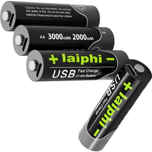 NEW AA 1.5V 2775 mWh battery Quick charge USB AA polymer battery