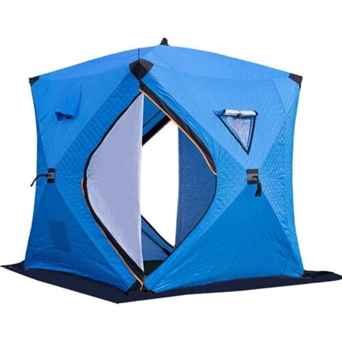 Oxford Cloth Portable Ice Fishing Shelter Easy Set-up Winter Fishing Tent Ice Fishing Tent Waterproof & Windproof