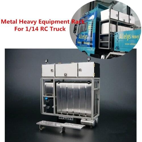 RC Truck Metal Heavy Equipment Rack With LED Lights Set Fit For Tamiya 1/14 RC Tractor Trailer MAN TGX Upgrade Parts