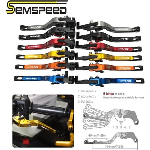 SEMSPEED Motorcycle CNC Foldable Extending Brake Clutch Levers For SUZUKI SV 650 SV 650S SV650 SV650S KATANA 1999-2009 2006 2008