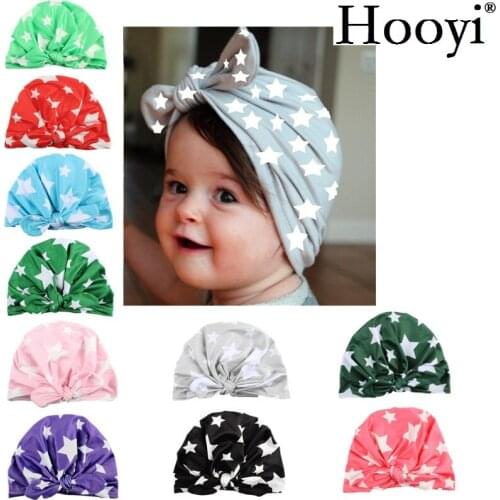 Stars Baby Girl Caps Cotton Children Beanie Knot Newborn Bunny India Hat Boys Snapback 1-3 Years Toddler Headwear Scarf Hairband