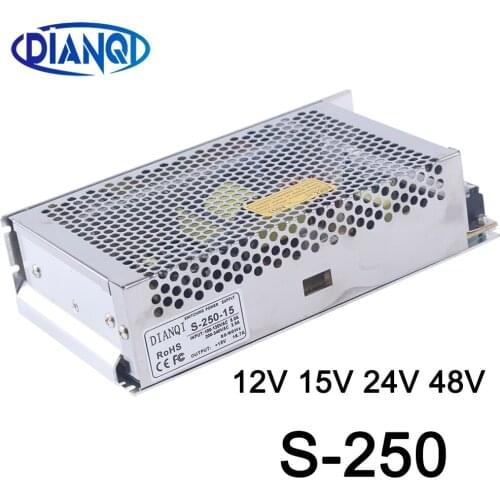 Led power supply switch S-250W 12V 13.5V 15V 24V 27V 48V ac dc converter variable dc voltage regulator S-250-13.5 S-250-15