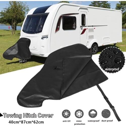 Universal Waterproof Caravan Towing Hitch Cover Rain Snow Dust Dustproof Protector For RV Tailer
