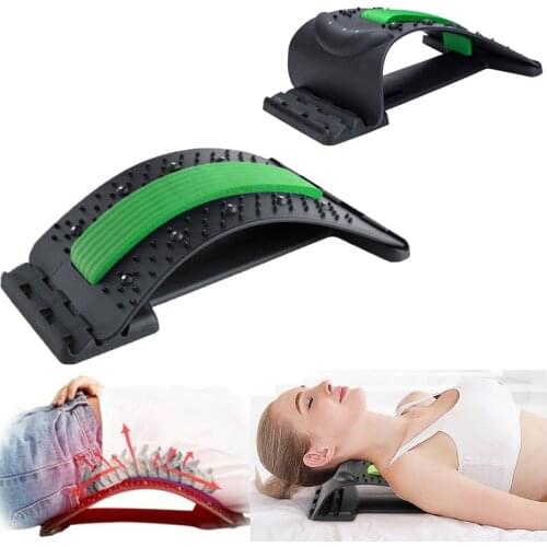 Back Stretcher Cervical Lumbar Traction Device Magnetic Therapy Neck Waist Massager Cervical Lumbar Traction Relaxation Tool