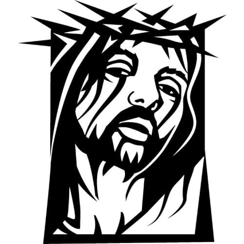 12.4cm*14.6cm Jesus Christ God Window Decoration Vinyl Decal Car Sticker S6-3416