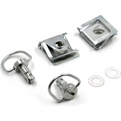 Aftermarket Motorcycle Parts 15mm Chrome Quick Release Fasteners Fairing Bolts Studs Quarter Turn + Clips