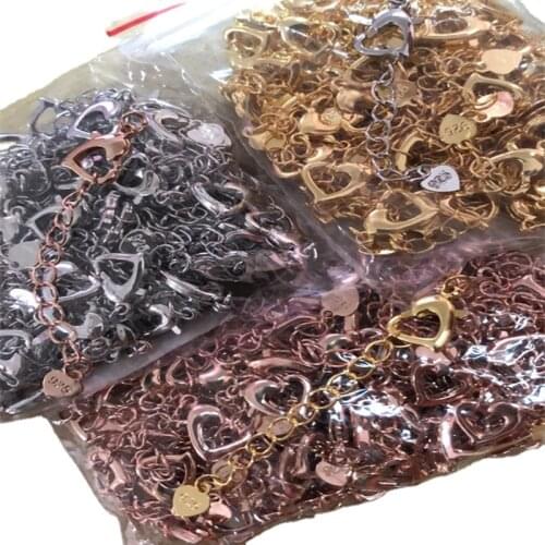 2-10pcs 60MM Heart-shaped Lobster Clasp Extended Extension Tail Chain Connector For DIY Jewelry Making Findings Bracelet Necklac