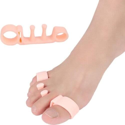 1/2pair Toes Separators Silicone Gel Toe Corrector Orthotics Stretchers Align Correct Overlapping Toes