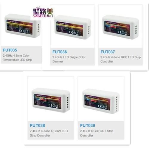 2.4G RF Mi boxer Wireless single color dimmer CCT RGB RGBW RGB+CCT FUT035 FUT036 FUT037 FUT038 FUT039 led strip controller