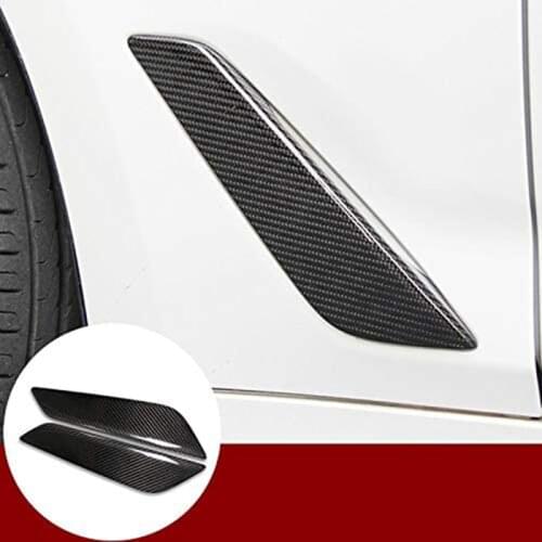 2Pc Fender Side Air Vent Outlet Cover Trim Decorative Sticker Car Accessories for BMW 5 Series G30 2017-2018