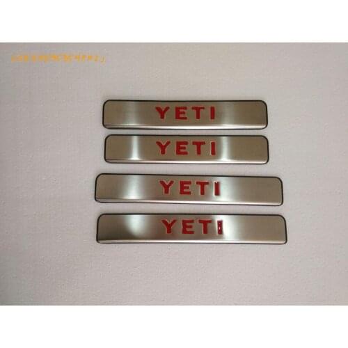 4 P & Ccedil; S / SET for Skoda Yeti 2013-2017 a stainless steel Scuff Plate Soleira Da Porta Soleira Da Porta pedal welcome