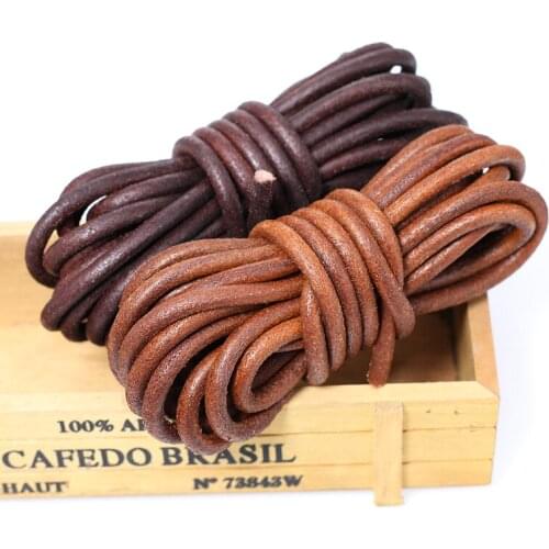5meter/lot first layer vintage Cowhide Genuine leather rope,Leather strip rope for leather craft bracelet necklace luggage