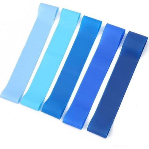 5Pcs Blue Rope Multi-scene Elastic Ring Shaping Training Resistance Band for Yoga Soft And Extensible Fitness Training Band
