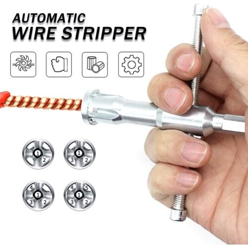 Automatic Wire Stripper Electrician General Twisted Wire Tool Quick Stripper Line Cable Peeling Twisting Connector Tools New