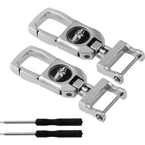 2pcs Car Keychain w/Screwdrivers For Buick Hyundai Chevrolet Peugeot Geely Harvard 360 Degree Rotation Keychain Replace