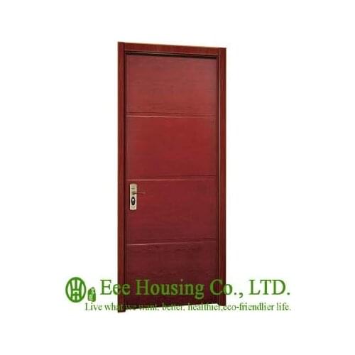40mm thickness Timber veneer door for apartment, Swing type door, inward & outward opening entry door, MDF Timber door