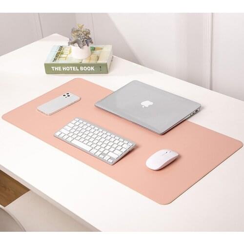Double sided Large Mouse Pad PU Desk Mat Waterproof Leather Desk Table Protector Gaming Mouse Mat computer mat for Office Home