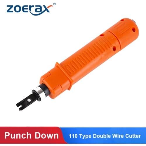 Punch Down Tool, Zoerax 110 Type Network Cable Tool Double Blades Ethernet Impact Terminal Insertion Tools