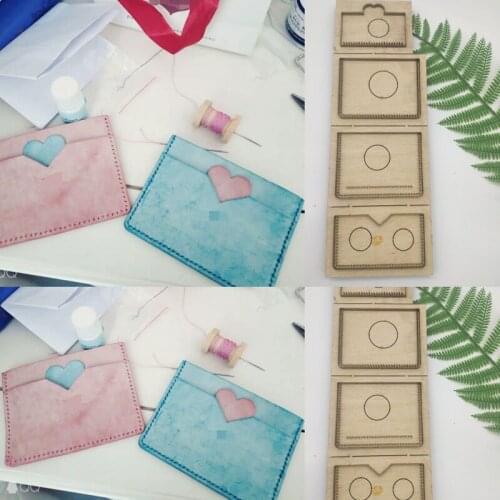 Herramientas para cuero leather craft template fabric cutter leather craft heart wallet die cutting knife mould hand punch tool