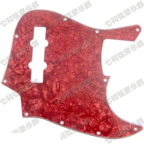 Red Pearl Celluloid & PVC 3-Ply Bass Guitar Pickguard Pickguard 10 Hole with Mounting screw(XX X 5 6 45)