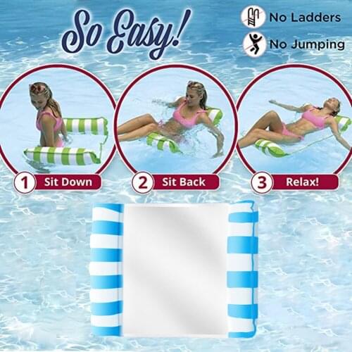 Summer Foldable Inflatable Floating Bed Air Cushion Fun Water Sleeping Chair Portable Swimming Inflatable Float