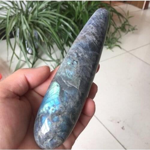 Natural Labradorite Massage Wand Quartz Crystal