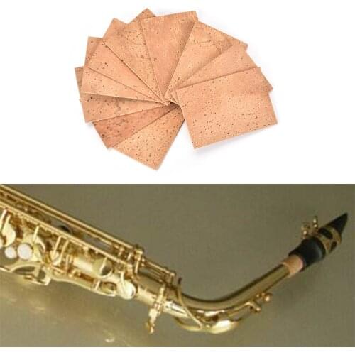 IRIN 10Pcs Saxophone Soprano Tenor Alto Clarinet Joint Natural Neck Cork Sheet Sax Parts Accessories Natural Cork Kit