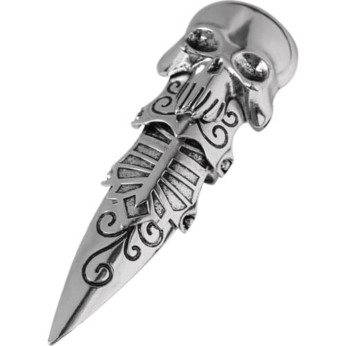2020 New Punk Mens Ring Skull Shaped Armor Joint Ring Gothic Fashion Men Domineering Exaggerated Alloy Jewelry Gifts Hot