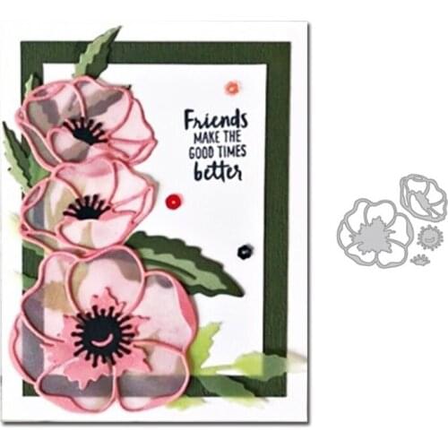 2021 New 3D Flower Metal Cutting Dies Stencil Scrapbooking DIY Album Stamp Paper Card Embossing Decoration