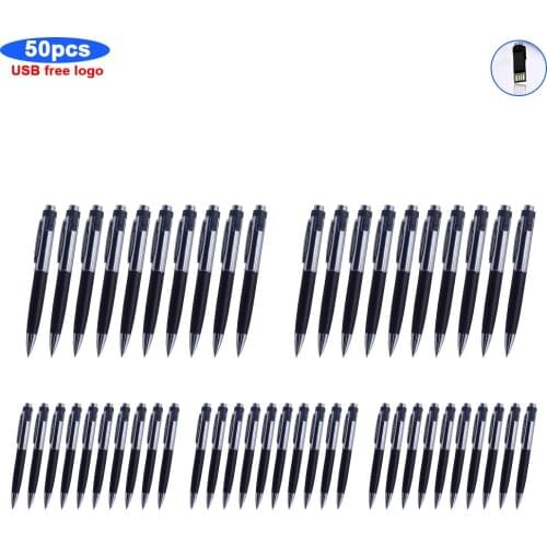 Bulk 50pcs Custom free logo Pendrive 4GB USB 2.0 Flash Drive 32GB 16GB 8GB Metal Pen Drive 64GB 128GB USB Stick Flash Drive gift